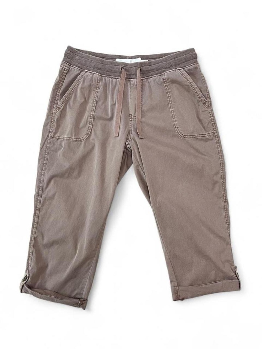 Sonoma Taupe Brown Drawstring Jogger Pants